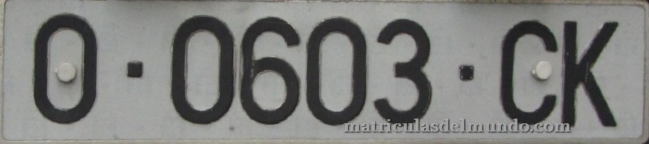 Matrícula de Asturias O-CK 0603